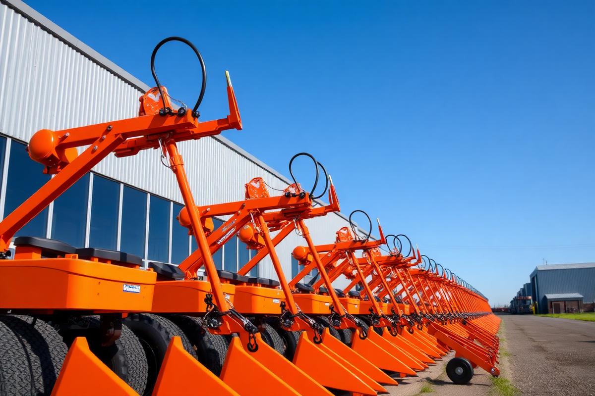 Row of finished implements